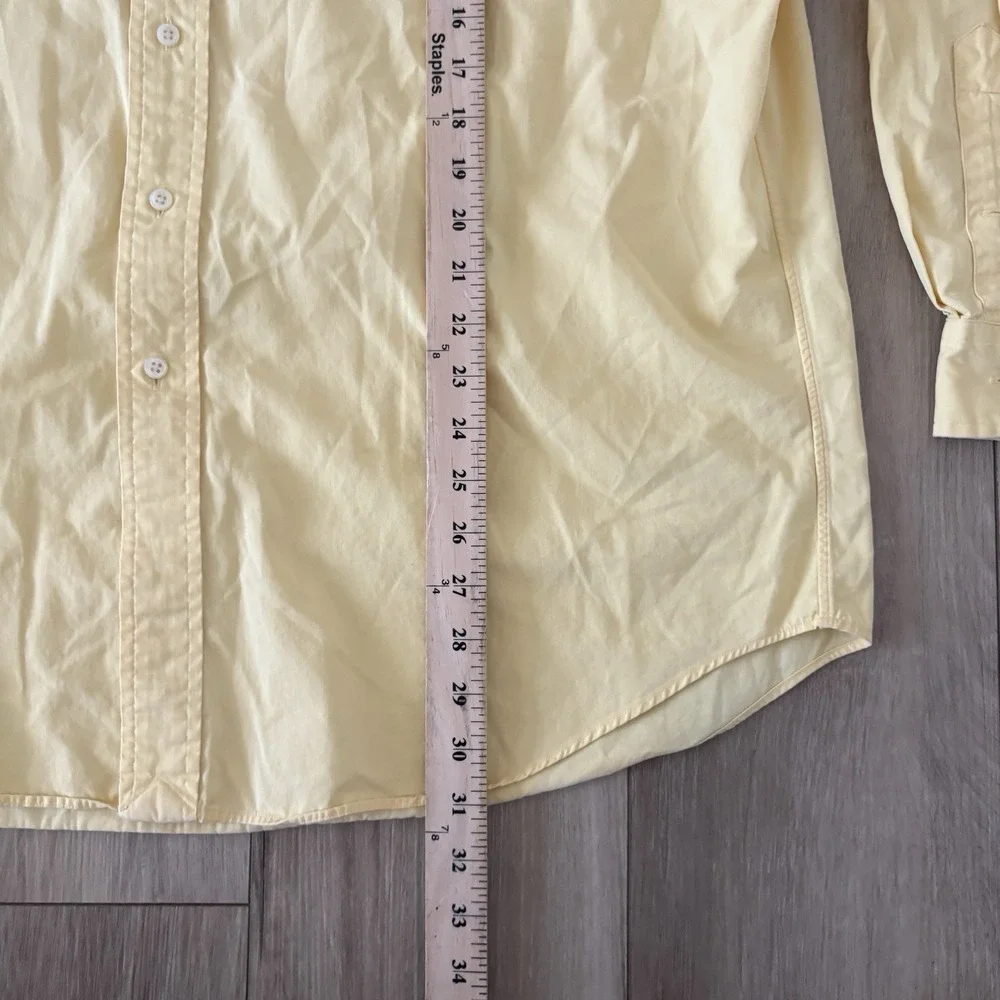 Vintage Polo Ralph Lauren Blake Button Down Shirt Mens L Yellow Long Sleeve